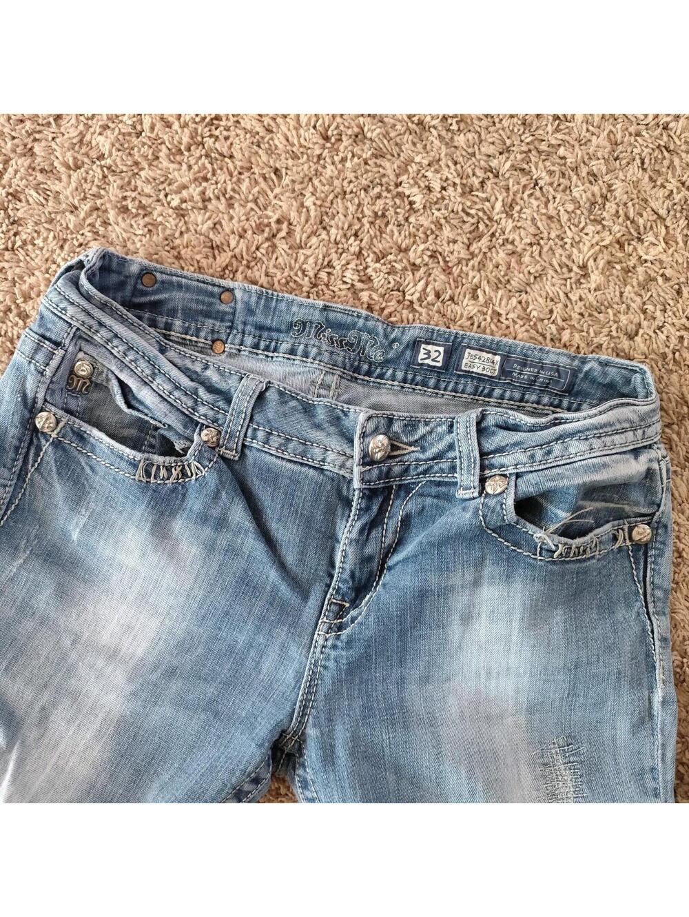 Miss Me Bootcut Mid Waist Jeans Women's Blue Size 32 - Picture 3 of 12